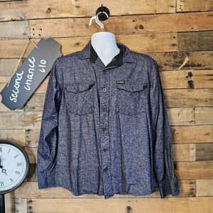 Fayettechill Men's Navy Button Down Shirt Size M